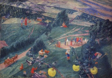 150の主題の芸術作品 Painting - 1917 年正午 クズマ・ペトロフ・ヴォドキン